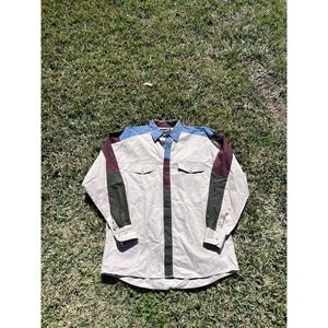 Wrangler Shirt X Long Tails Mens Med Multicolor Single Needle Tailoring